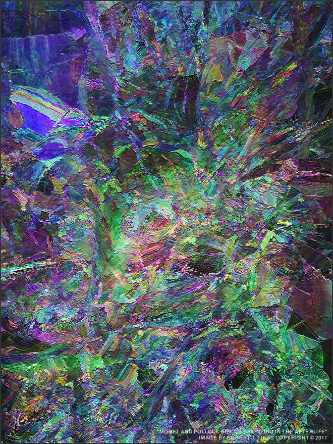 Monet and Pollock Discuss Painting in the Afterlife - By Robert J. Tiess