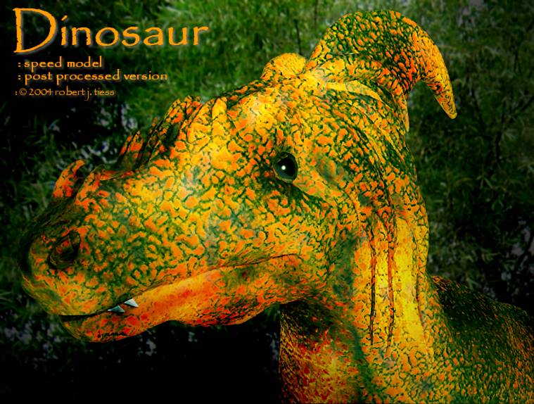 Dinosaur Head - post processed - By Robert J. Tiess