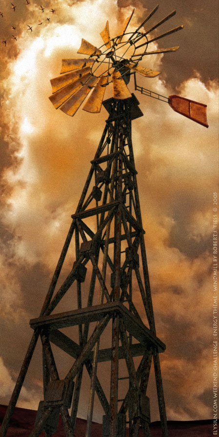 Old Windmill - By Robert J. Tiess
