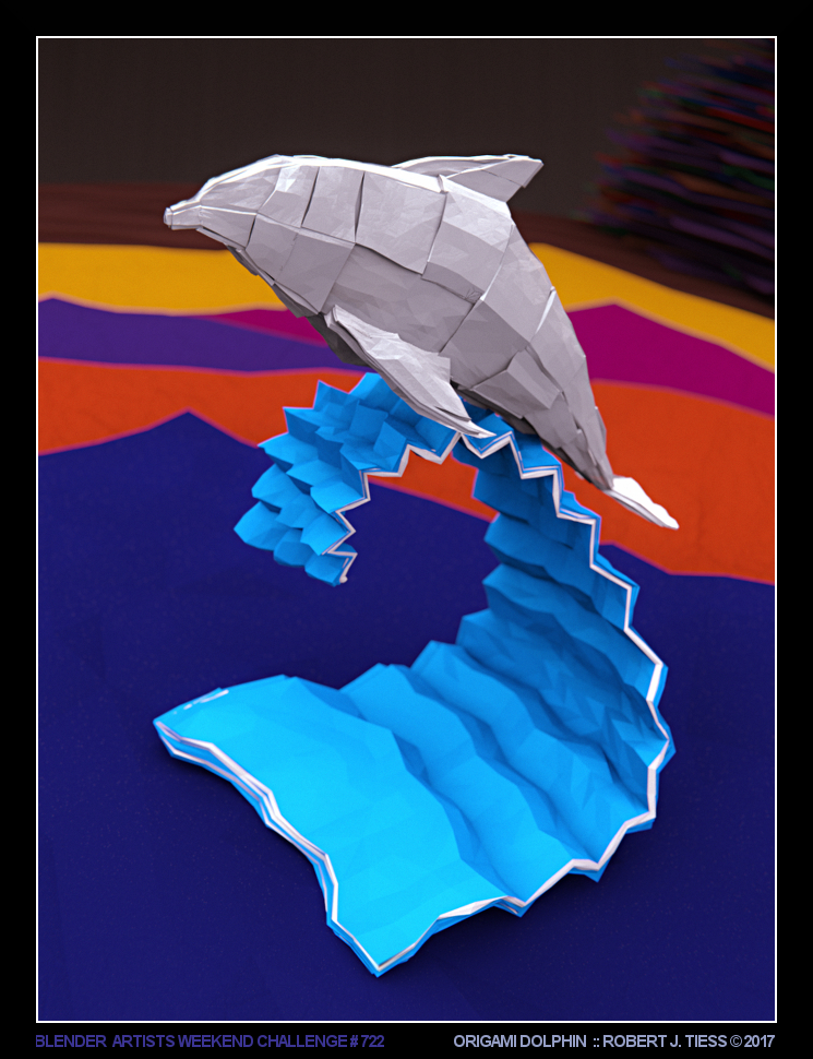 Origami Dolphin - By Robert J. Tiess